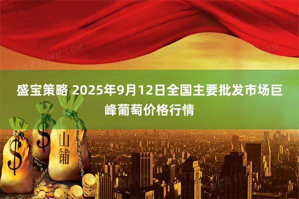 盛宝策略 2025年9月12日全国主要批发市场巨峰葡萄价格行情